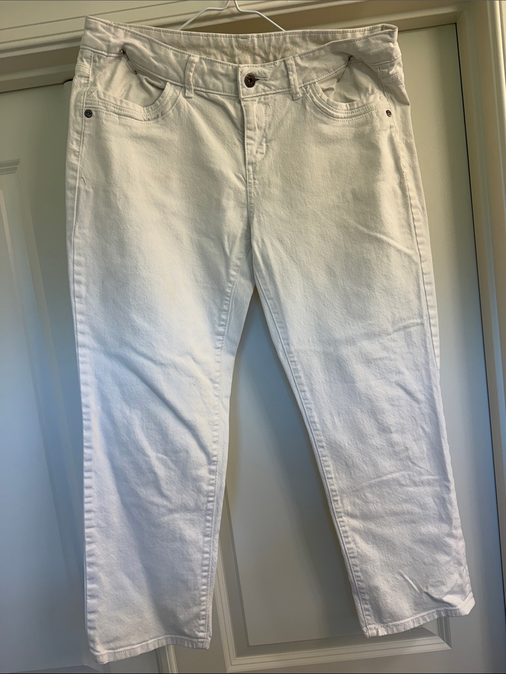 Simply Vera Vera Wang White Cropped Jeans